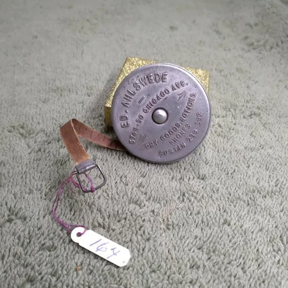 Vintage tape measure ahlswede dry goods souvenir Austin Texas